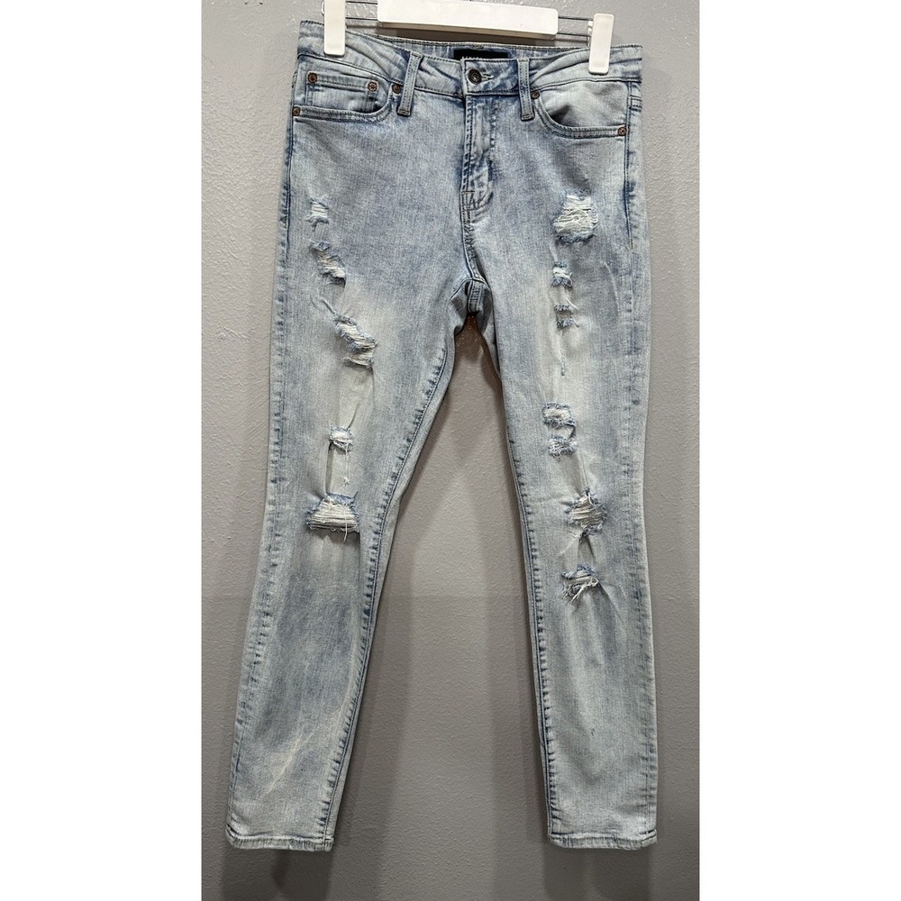 Aeropostale Denim Jeans Womens 29/30 Super Skinny Stretch Distressed 5 Pockets
